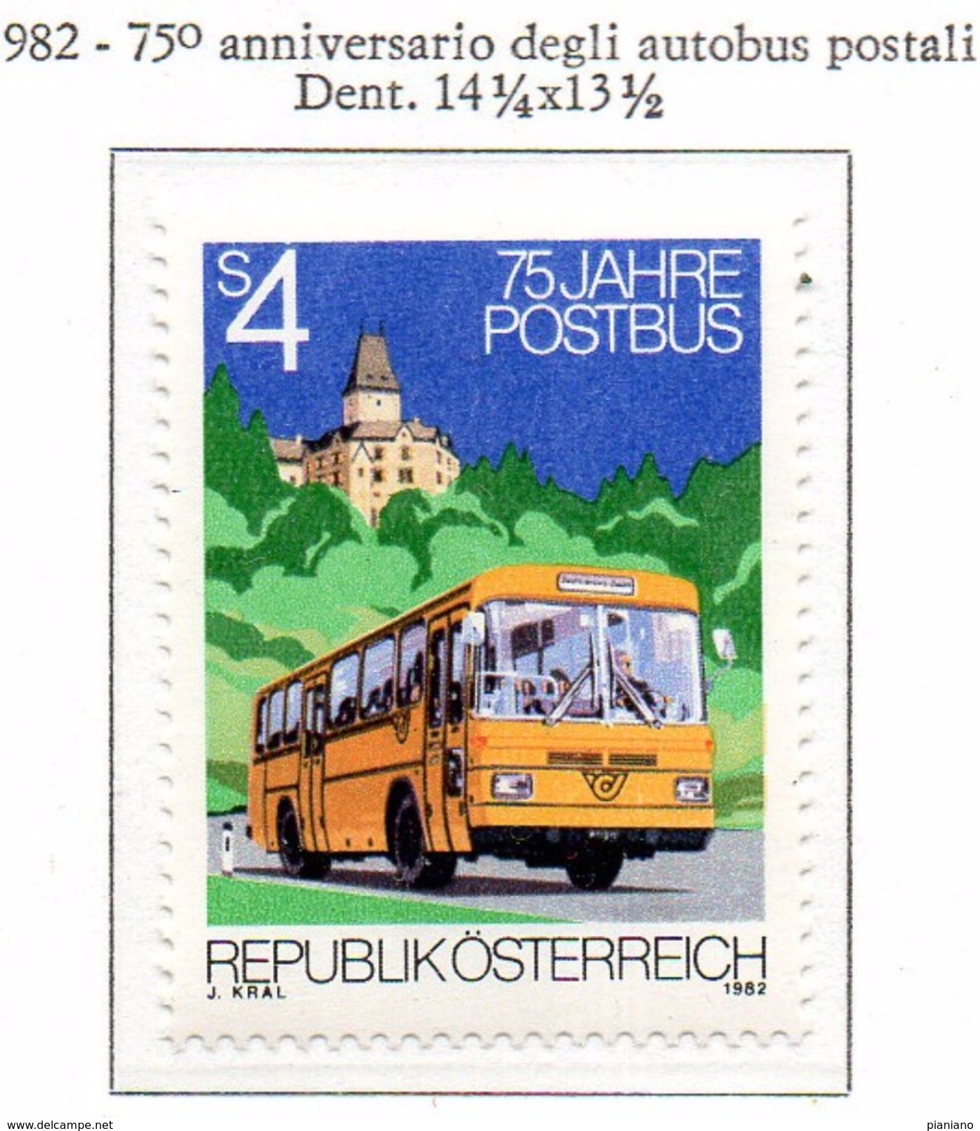 PIA - AUSTRIA - 1982 : 75° Anniversario Degli Autobus Postali -   (Yv  1543) - Sonstige (Land)