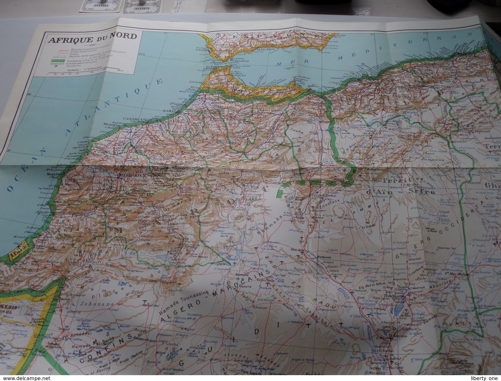 AFRIQUE Du NORD Au 1/2.500.000e ( Série " Les Nations " ) Girard -  Barrère - Thomas : Anno 1956 ( Voir Photo ) ! - Geographical Maps
