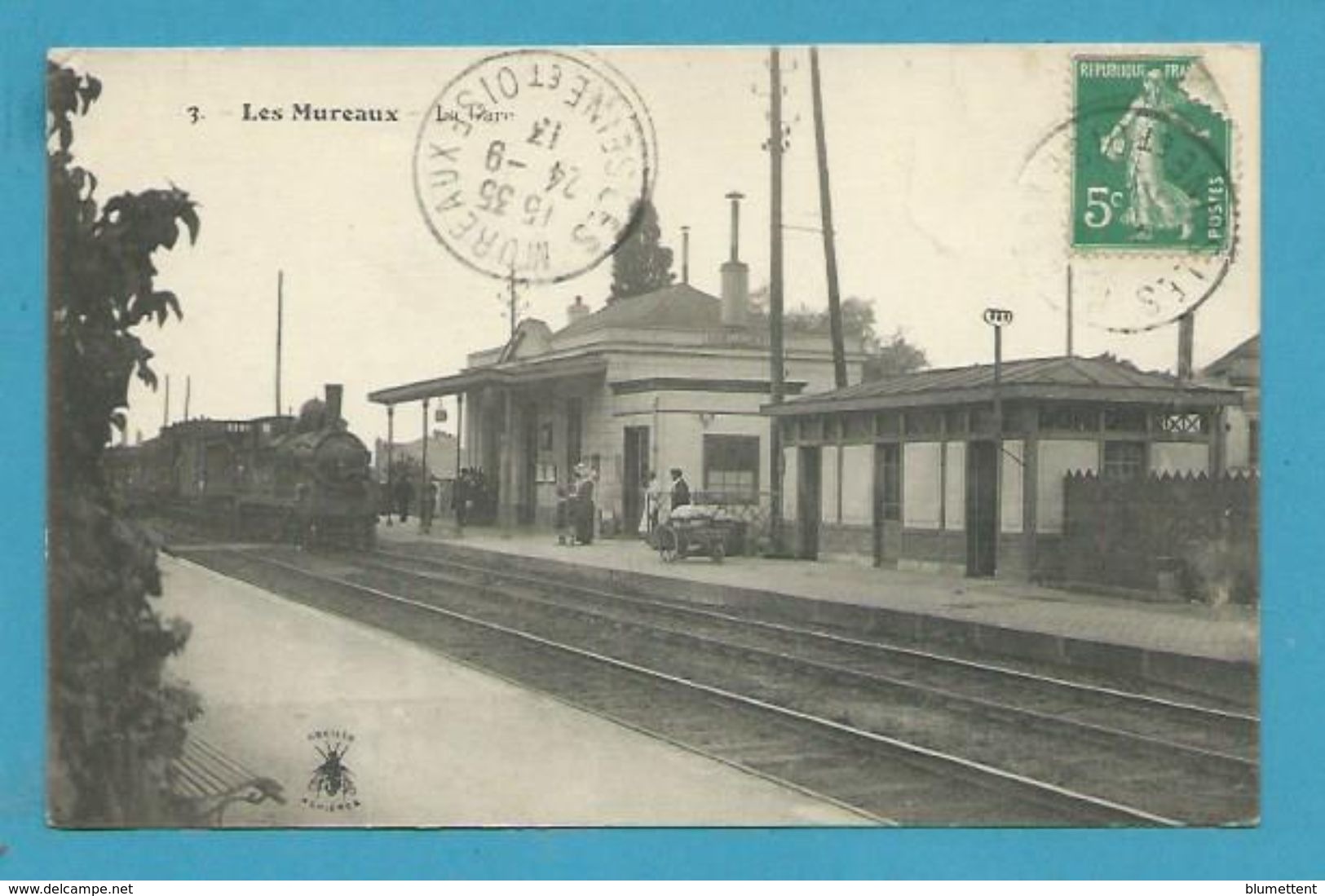 CPA 3 - Chemin De Fer - Arrivée Du Train En Gare LES MUREAUX 78 - Les Mureaux