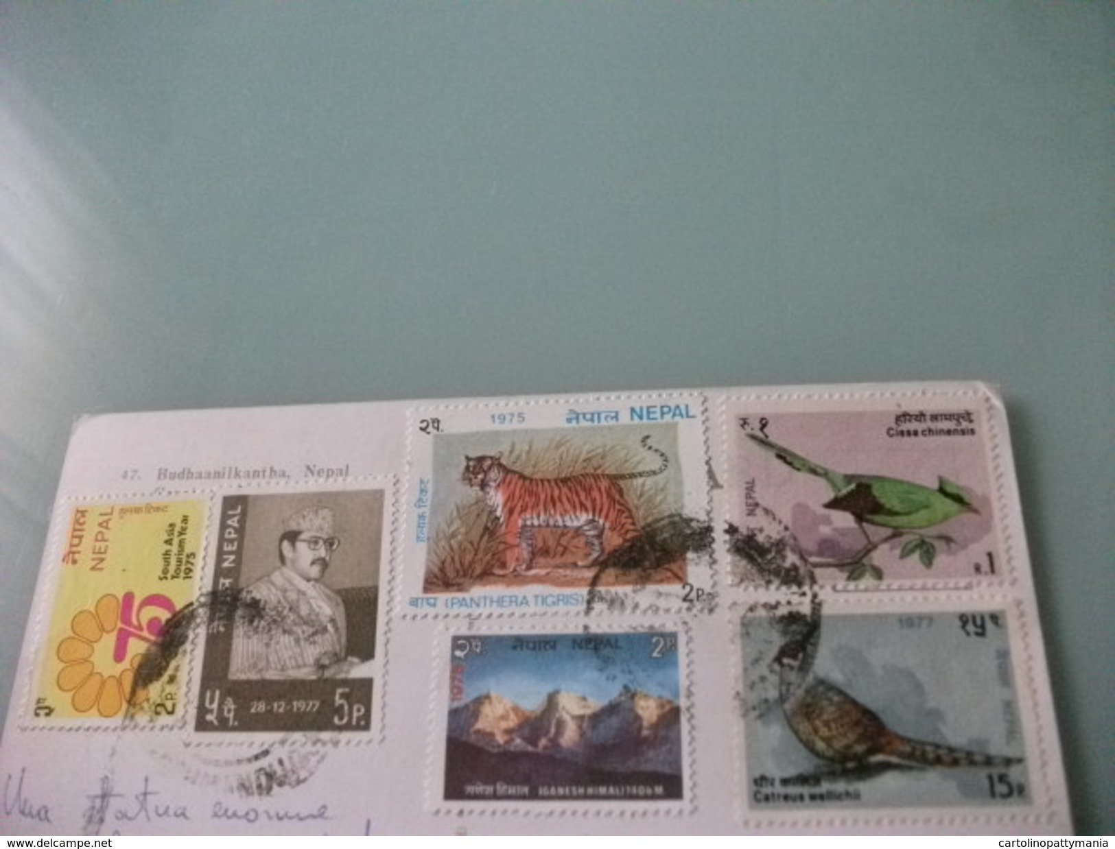 STORIA POSTALE FRANCOBOLLO COMMEMORATIVO NEPAL AFFRANCATURA MULTIPLA BUDHAANIKANTHA - Nepal