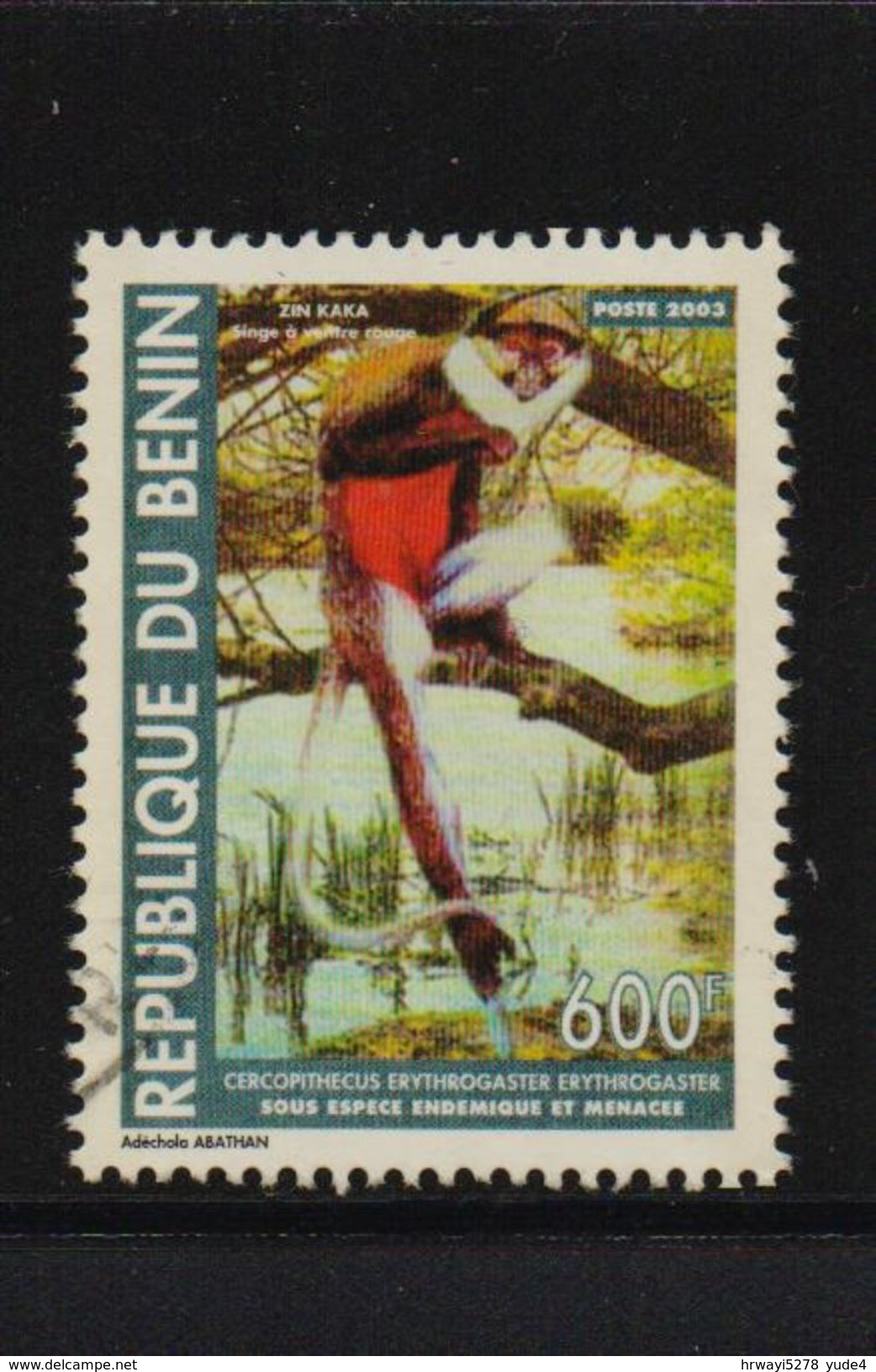 Benin 2004, Monkey, Minr 1362, Vfu. Cv Undetermined - Benin – Dahomey (1960-...)