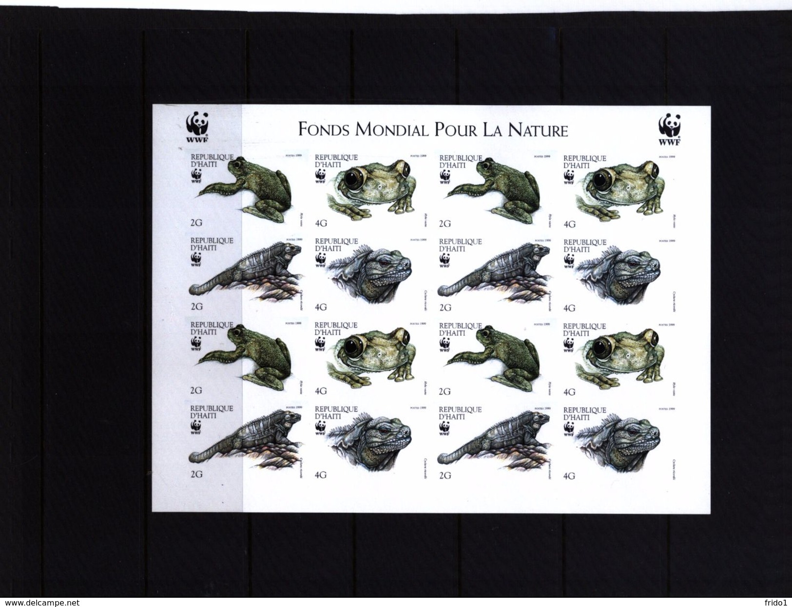 Haiti 1999  WWF Imperforated Kleinbogen / Sheet Of 4 Sets Postfrisch / MNH - Unused Stamps