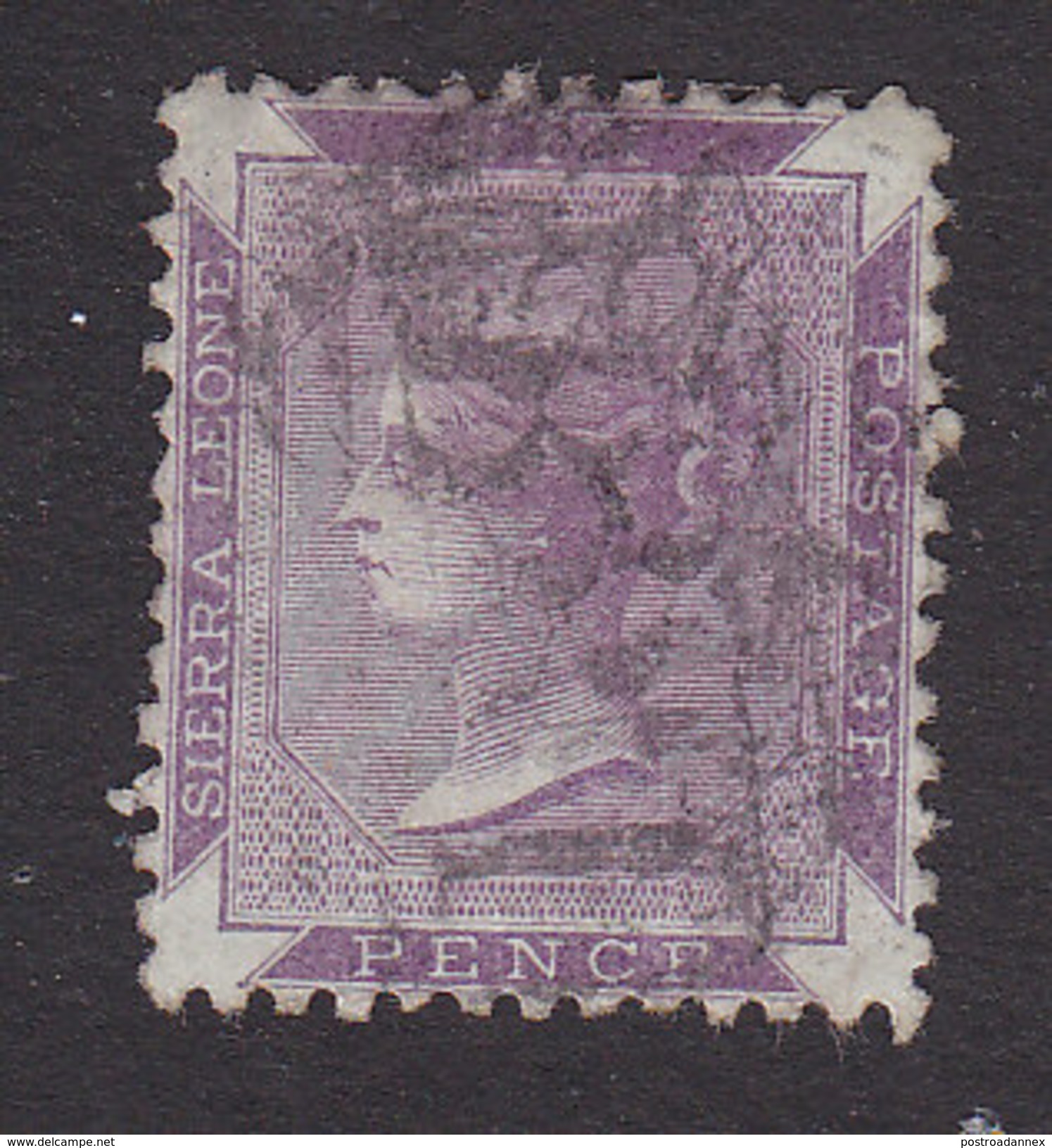 Sierra Leone, Scott #5, Used, Queen Victoria, Issued 1872 - Sierra Leone (...-1960)