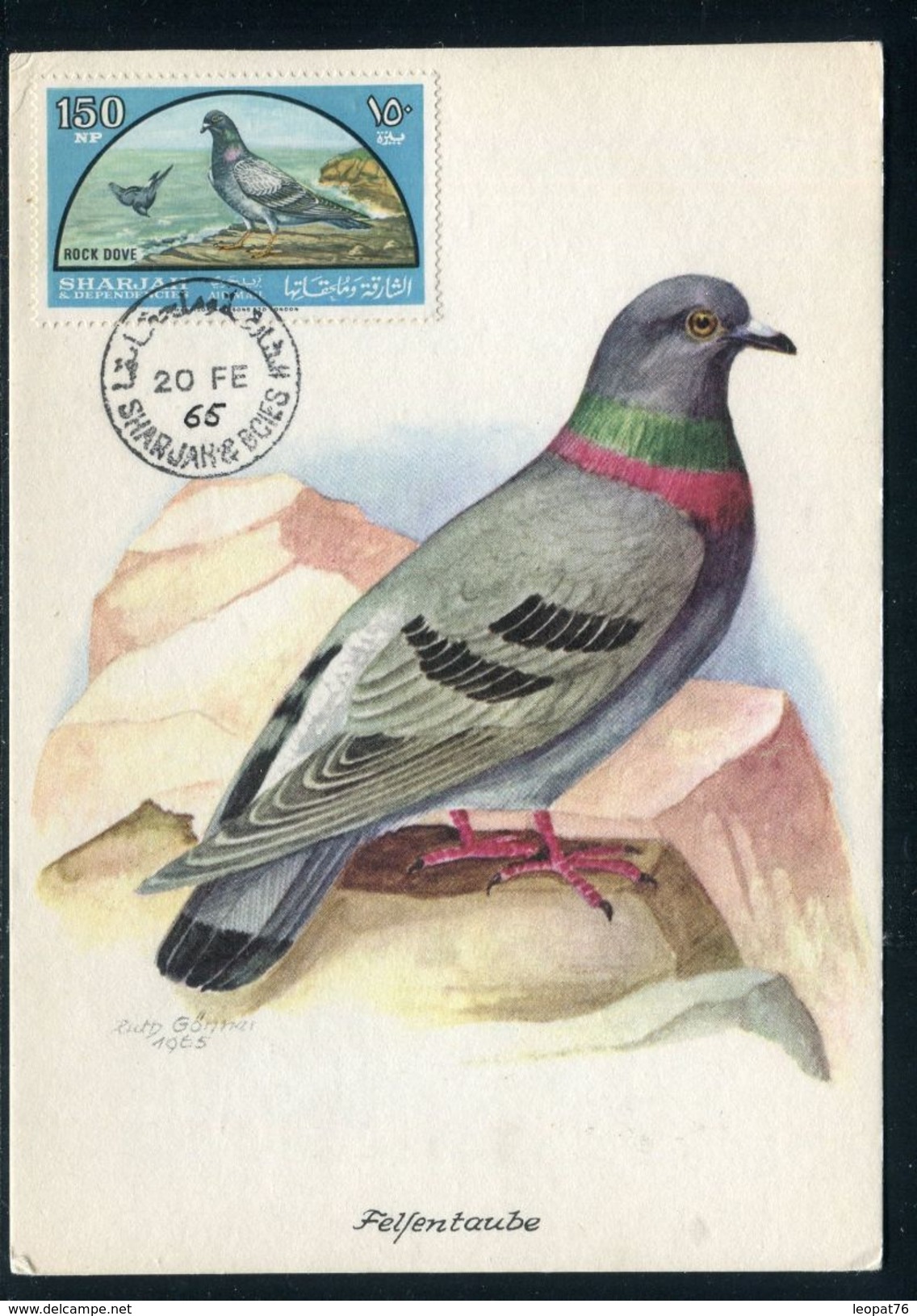 Sharjah - Carte Maximum 1966 - Oiseaux - Schardscha