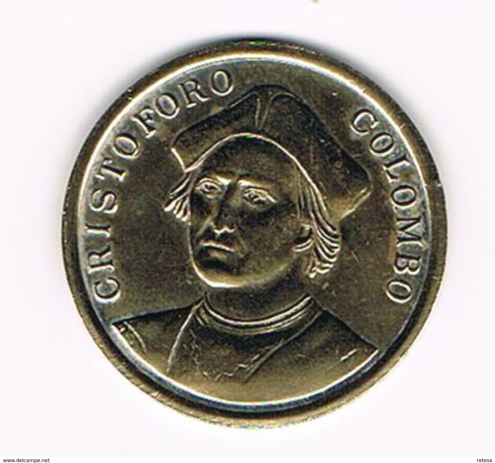 ) PENNING  CRISTOFORO COLOMBO  - TRANS MARE CURRUNT - Monete Allungate (penny Souvenirs)