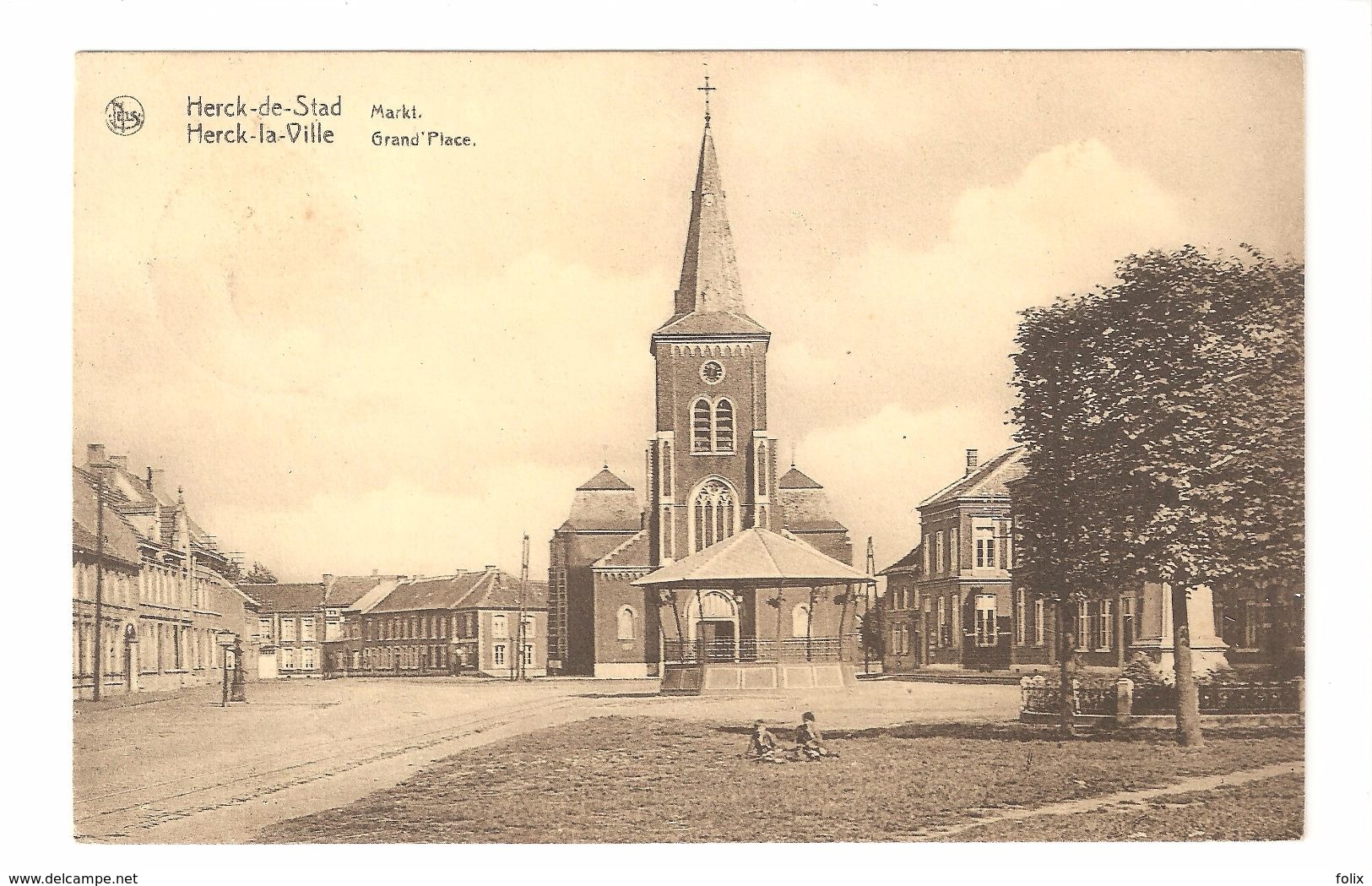 Herck-de-Stad - Markt / Grand'Place - Uitgave Brems, Imprimeur, Herk-de-Stad - 1930 - Herk-de-Stad