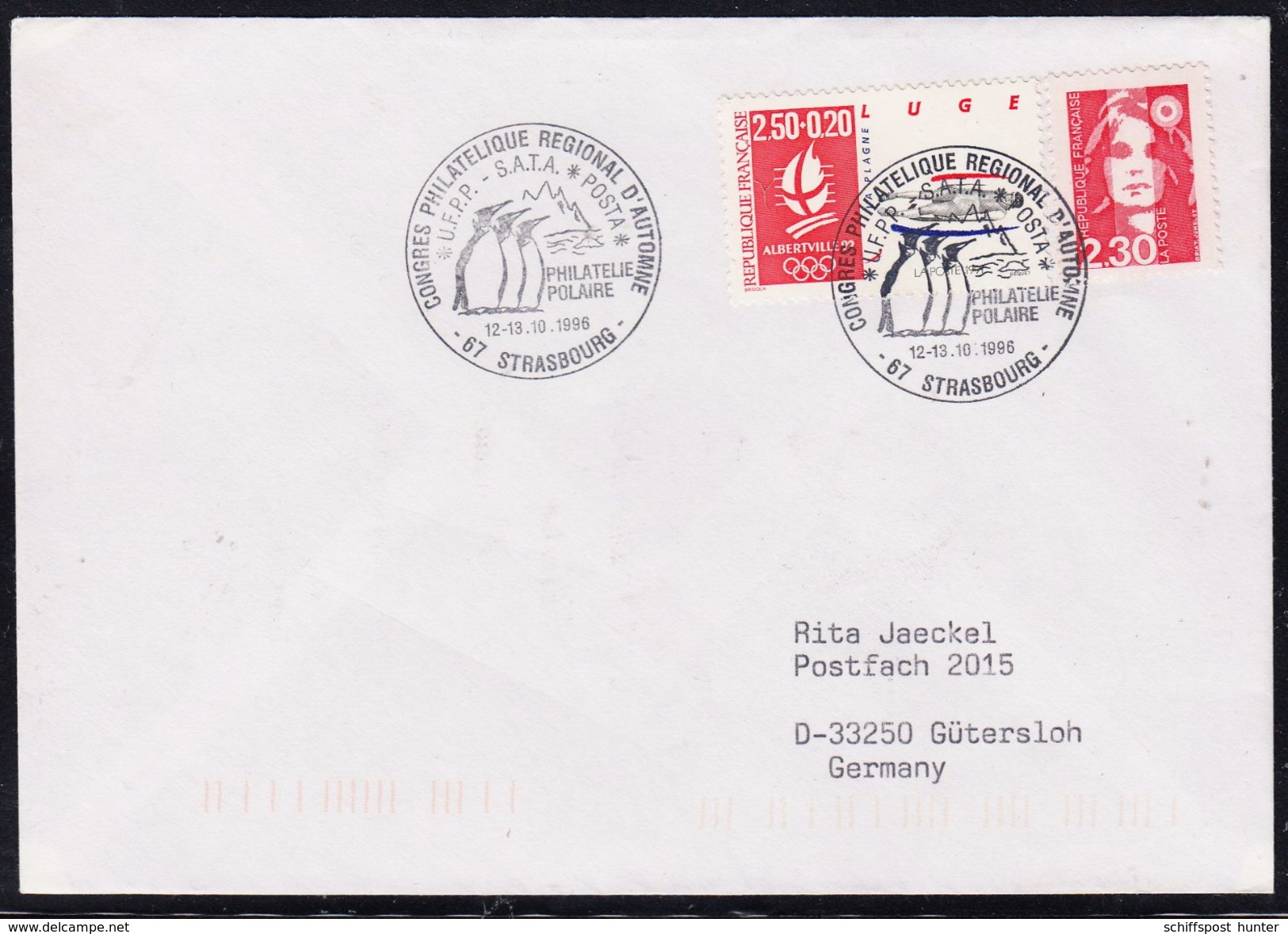 ANTARCTIC,France, 1996, Polar-Posta,, Look Scan !! 2.6-04 - Events & Commemorations