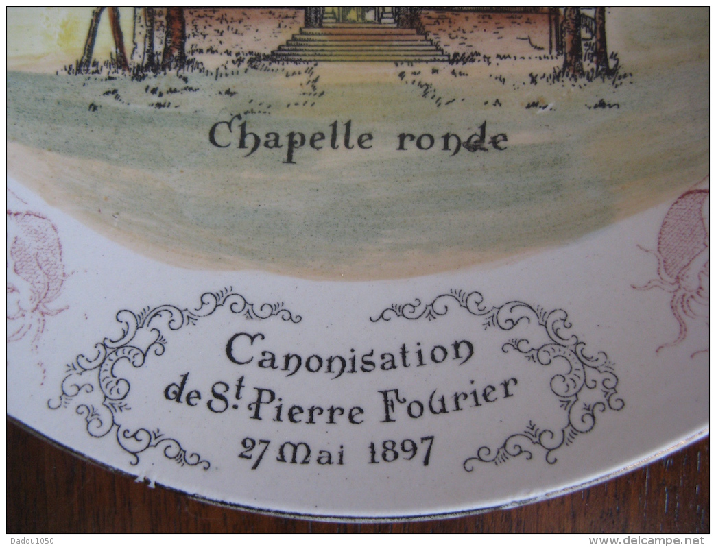 Assiette   Commémorative La Chapelle Ronde  à  88 Mattaincourt - Lunéville (FRA)