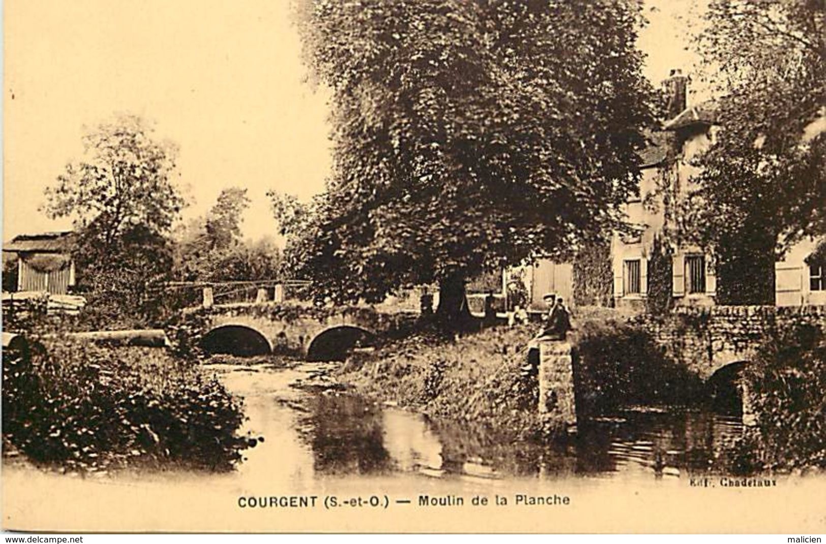 - Depts Div.-ref-TT114- Yvelines - Courgent - Moulin A Eau De La Planche - Moulins A Eau - Carte Bon Etat - - Sonstige & Ohne Zuordnung