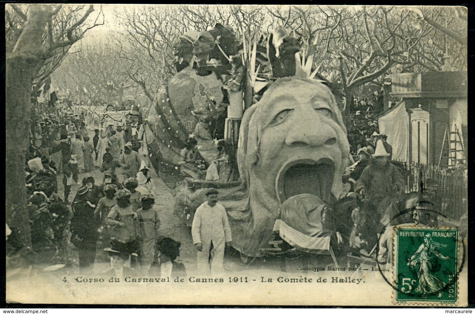 Cpa  Cannes  Carnaval De 1911  "comète De Halley",   Beau Plan - Cannes