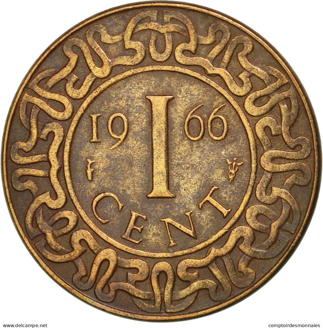 Monnaie, Surinam, Cent, 1966, TTB, Bronze, KM:11 - Surinam 1975 - ...