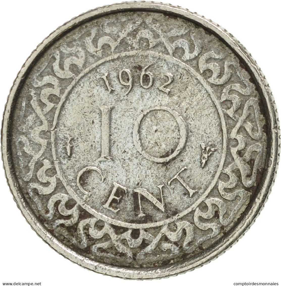 Monnaie, Surinam, 10 Cents, 1962, TTB, Copper-nickel, KM:13 - Surinam 1975 - ...