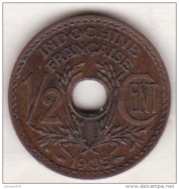 Indochine Française. 1/2 Cent 1935. Bronze - Indocina Francese