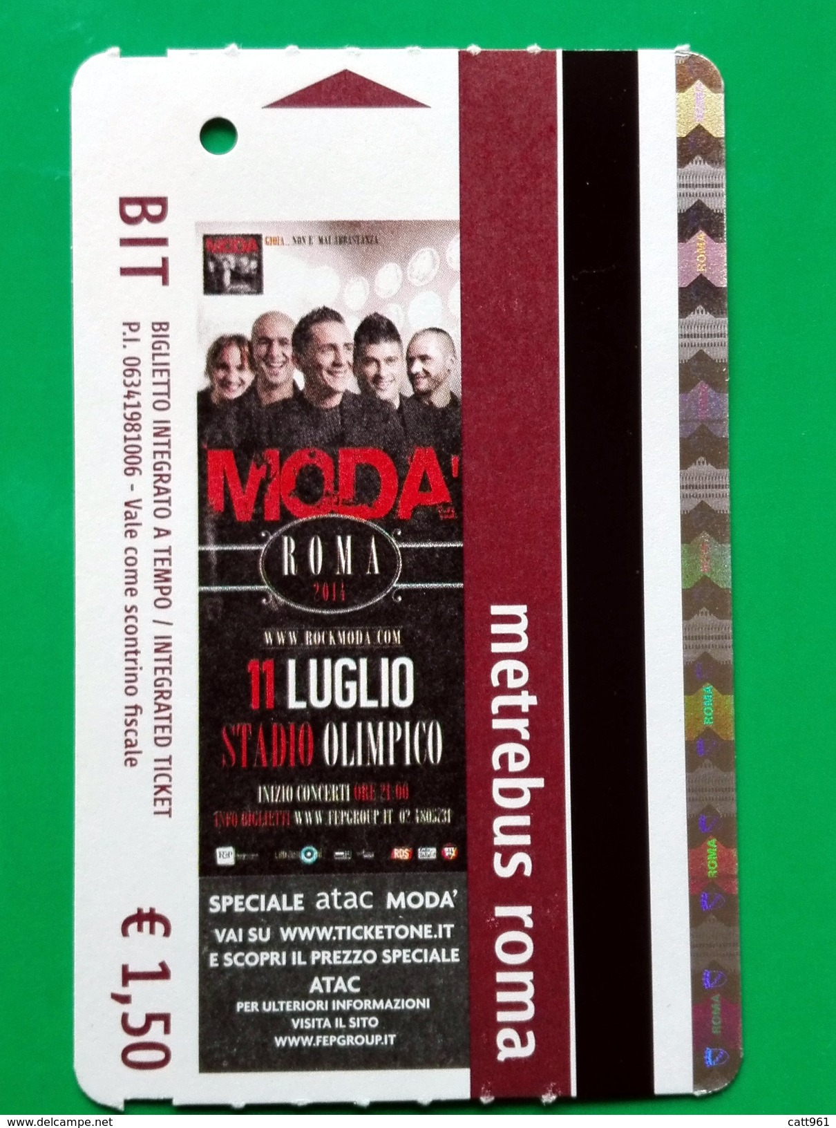 MODA' WEEK BIGLIETTO BIT TICKET STADIO OLIMPICO ROMA - Europe