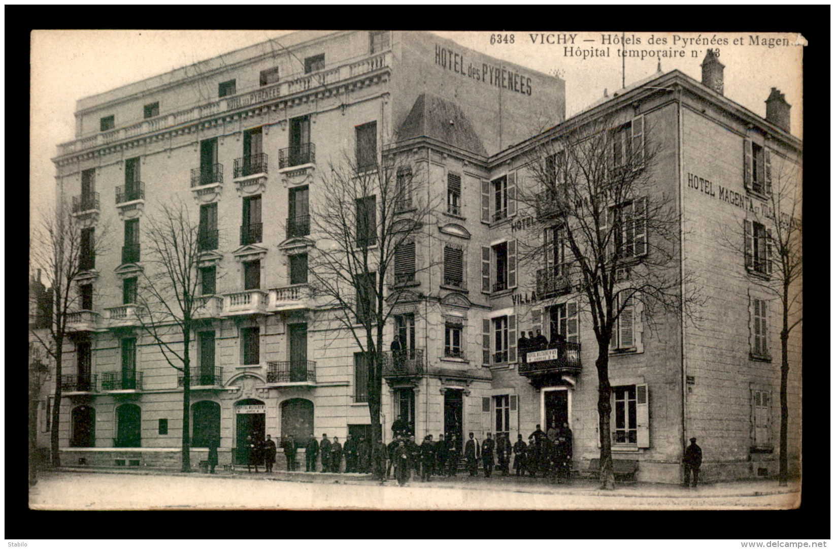 GUERRE 14/18 - HOPITAL TEMPORAIRE N°43 VICHY (ALLIER) - HOTELS DES PYRENEES ET MAGENTA - Guerre 1914-18