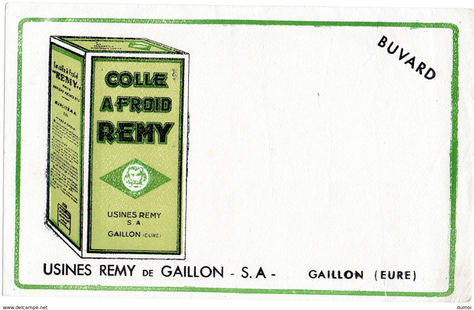 Buvard  - Colle à Froid REMY  -  Usine REMY De GAILLON  (Eure) - Peintures