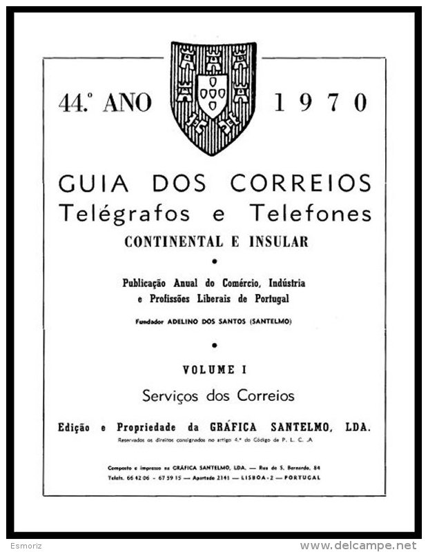 PORTUGAL, Guia Dos C.T.T. 1970 - Storia Postale