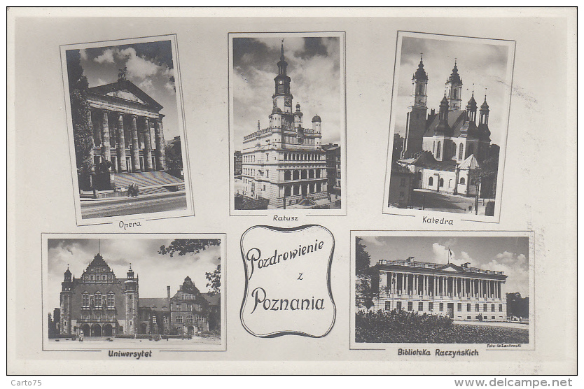 Pologne - Poznan - Pozdrowienie Z Poznania - Foto St. Laskowski - Bibliothèque Université - Pologne