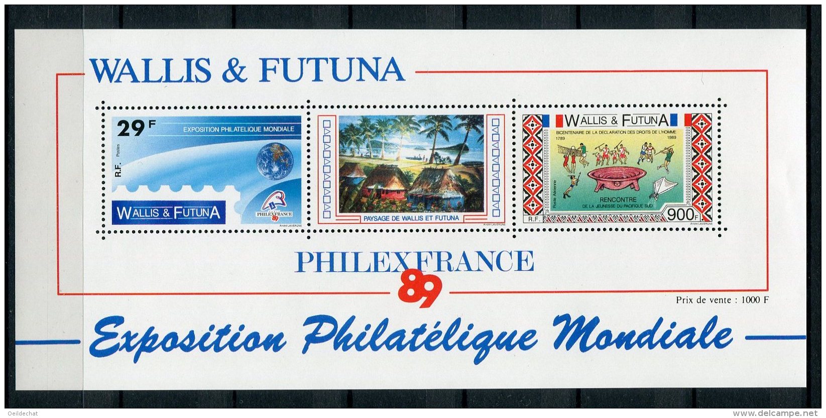 4567   WALLIS ET FUTUNA   BF 4**   Bicentenaire De La Déclaration Des Droits De L'Homme Et Philexfrance 1989   SUPERBE - Hojas Y Bloques