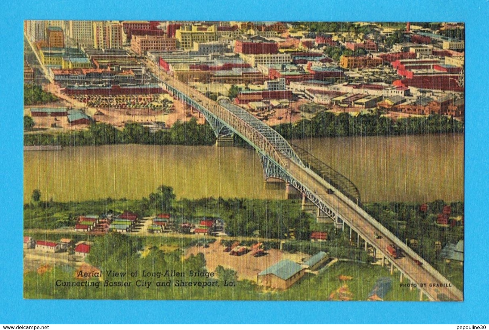 AERIAL VIEW OF LONG-ALLEN BRIDGE CONNECTING BOSSIER CITY AND SHREVEPORT LA - Shreveport