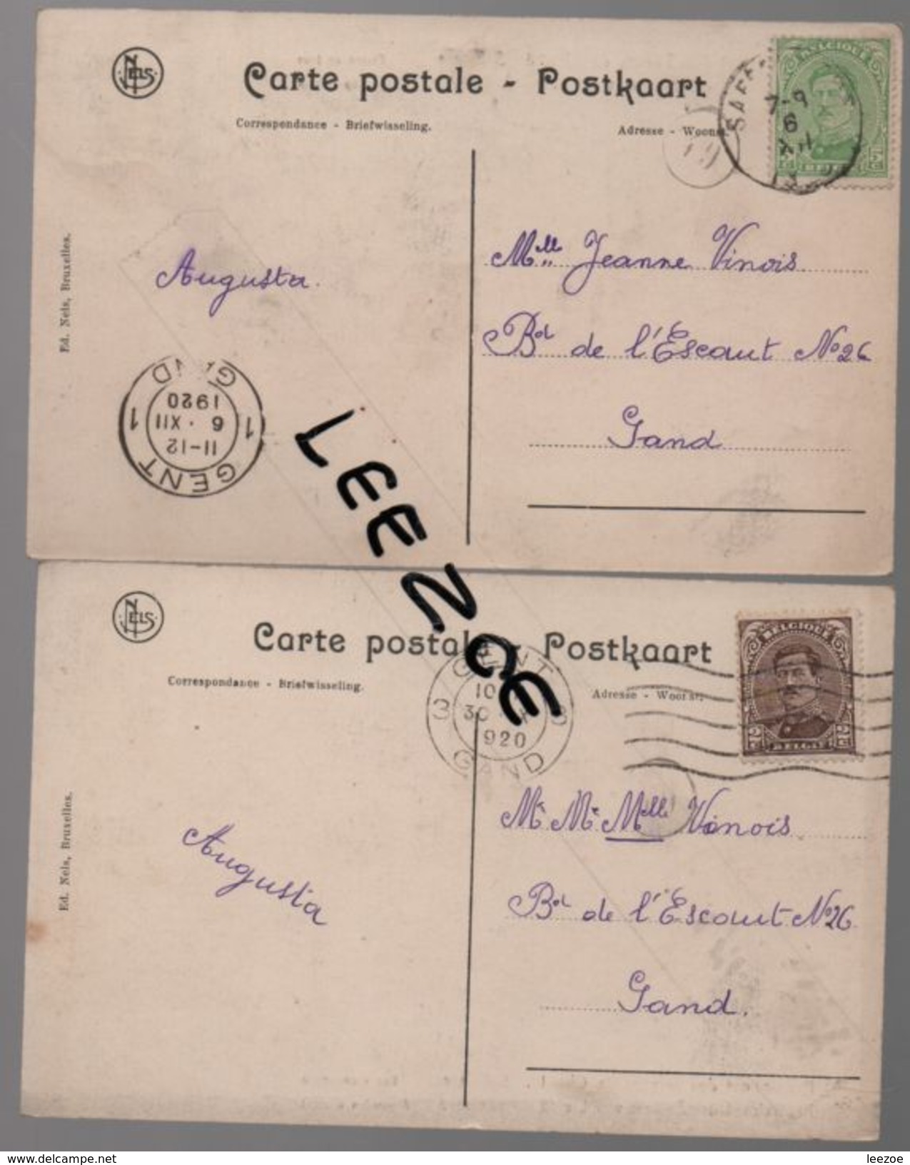 SAFFELARE..PENSIONNAT DES SOEURS DE CHARITE...3 CARTES...1920.1921 - Lochristi
