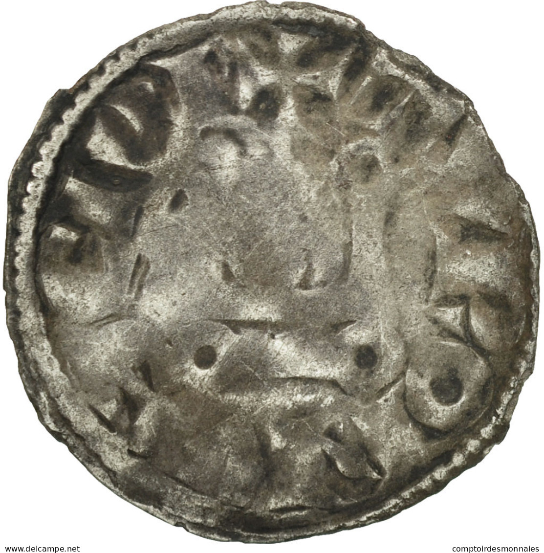 Monnaie, France, Denier Tournois, TB, Billon, Duplessy:188 - 1223-1226 Louis VIII Le Lion
