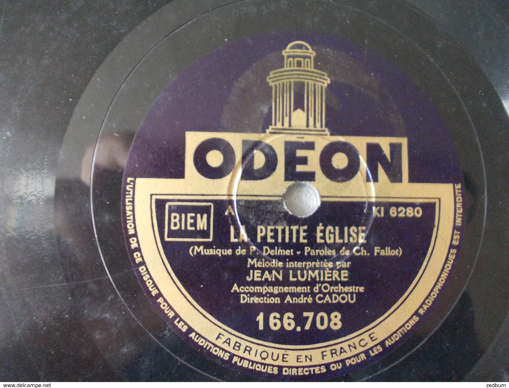 78T - La Petite Eglise Et Charme D'amour Par Jean Lumiere - 78 G - Dischi Per Fonografi