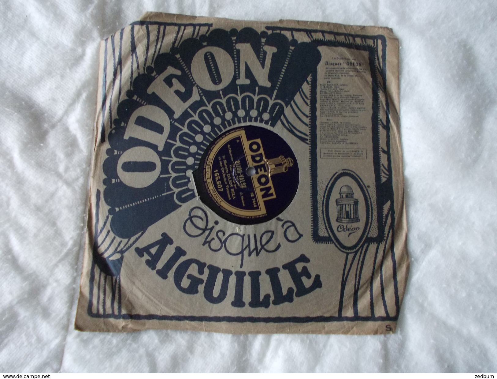 78T - Sur Le Danube Au Clair De Lune Et Bijou Valse Par Dajos Bella - 78 Rpm - Gramophone Records