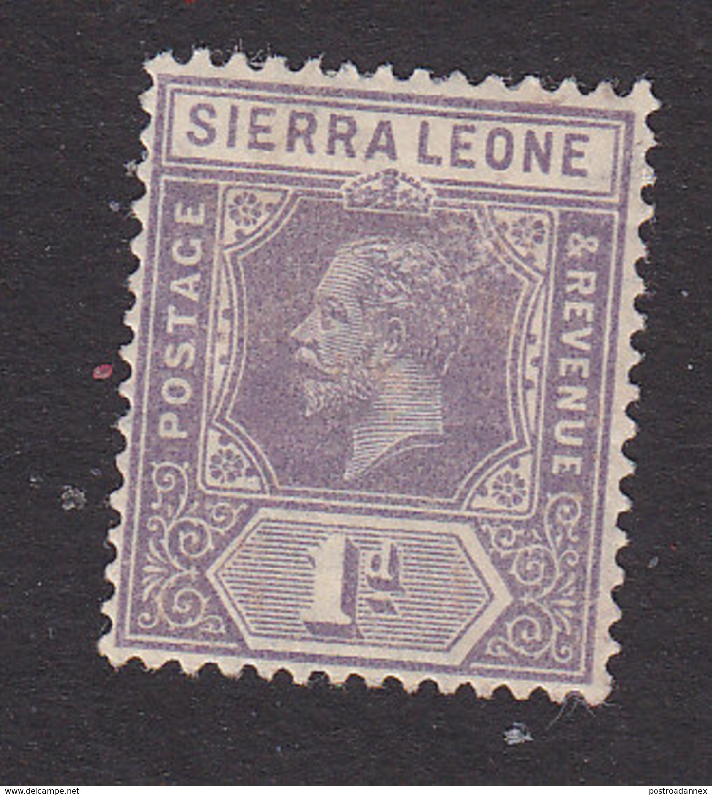 Sierra Leone, Scott #123, Mint Hinged, King George V, Issued 1921 - Sierra Leone (...-1960)