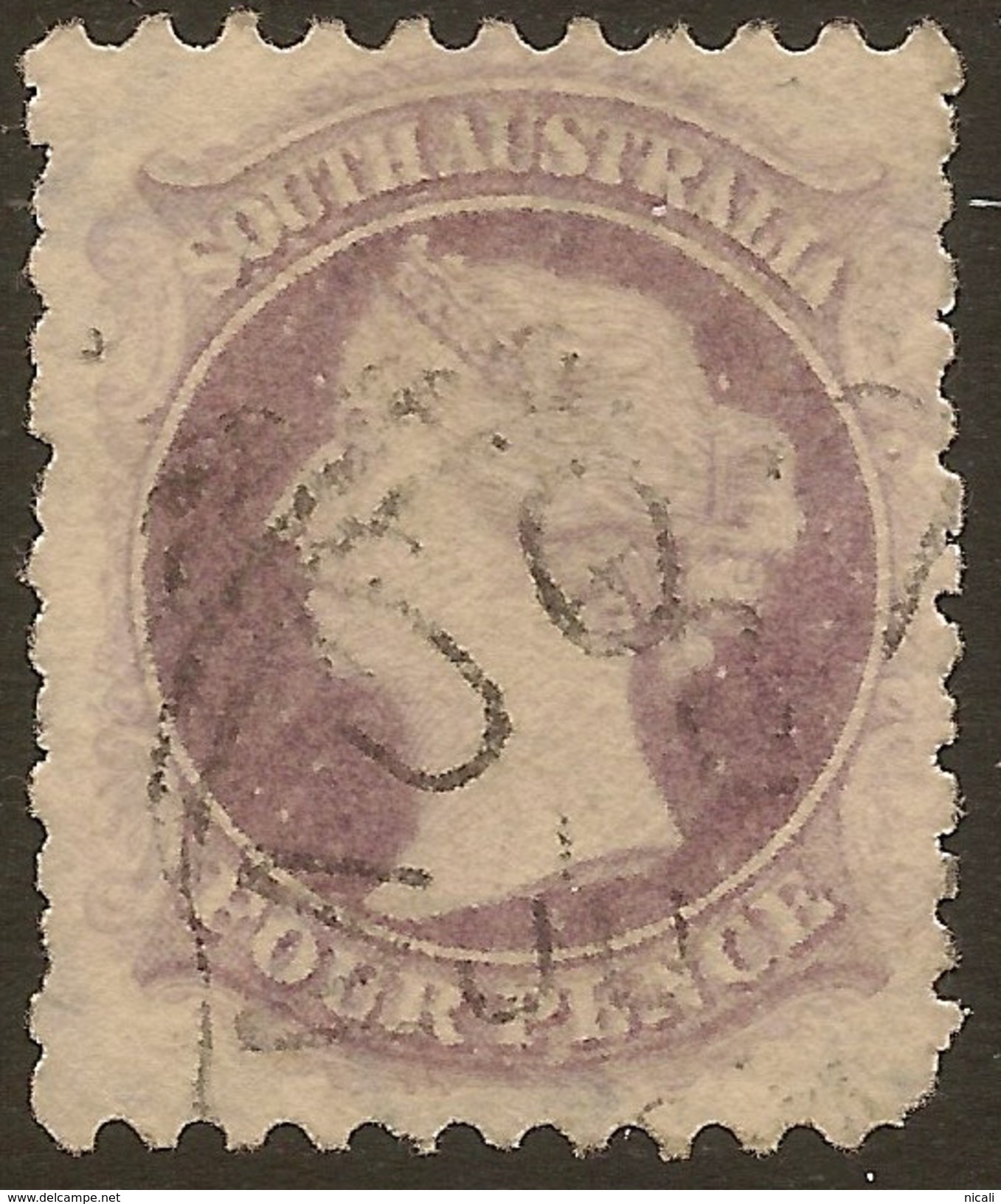 SOUTH AUSTRALIA 1876 4d Purple SG 138 U #ABG187 - Oblitérés