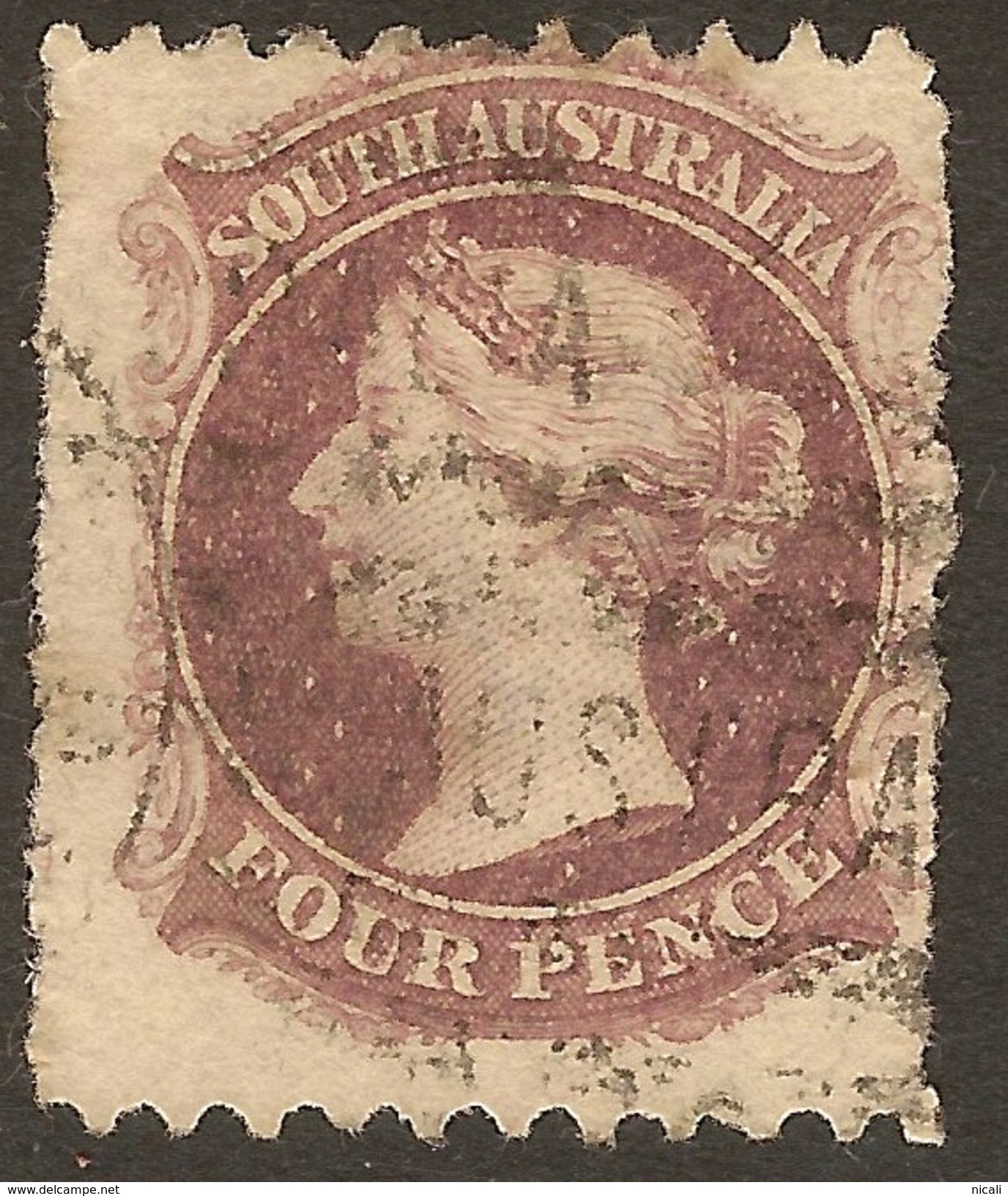 SOUTH AUSTRALIA 1876 4d Purple SG 138 U #ABG252 - Oblitérés
