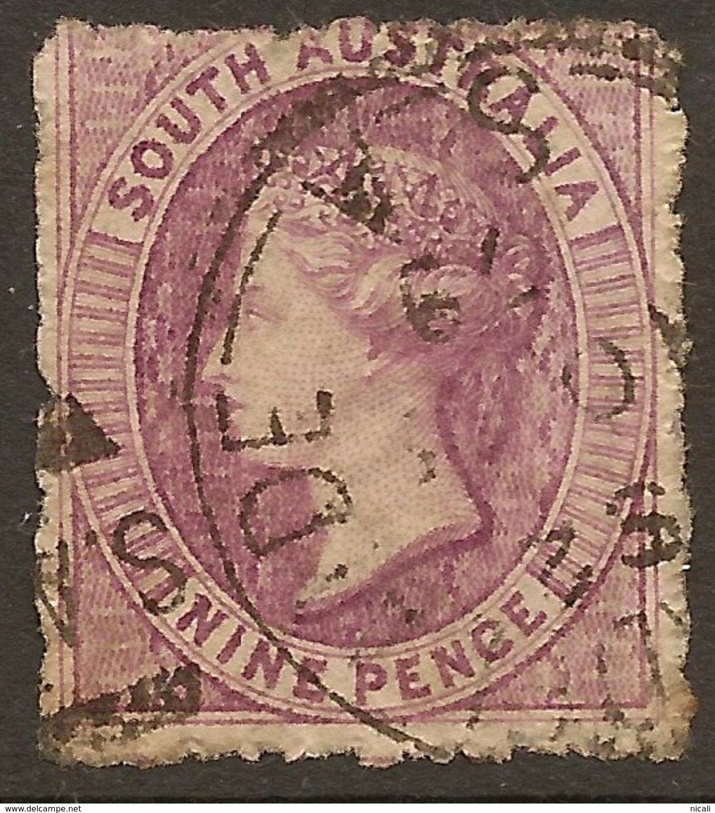SOUTH AUSTRALIA 1868 9d Purple SG 77 U #ABG233 - Used Stamps