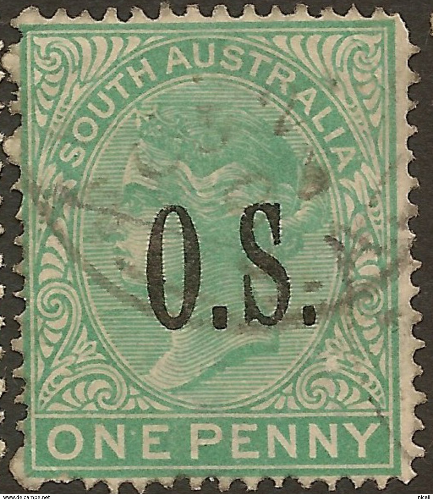 SOUTH AUSTRALIA 1891 1d OS SG O56 U #ABG473 - Briefe U. Dokumente