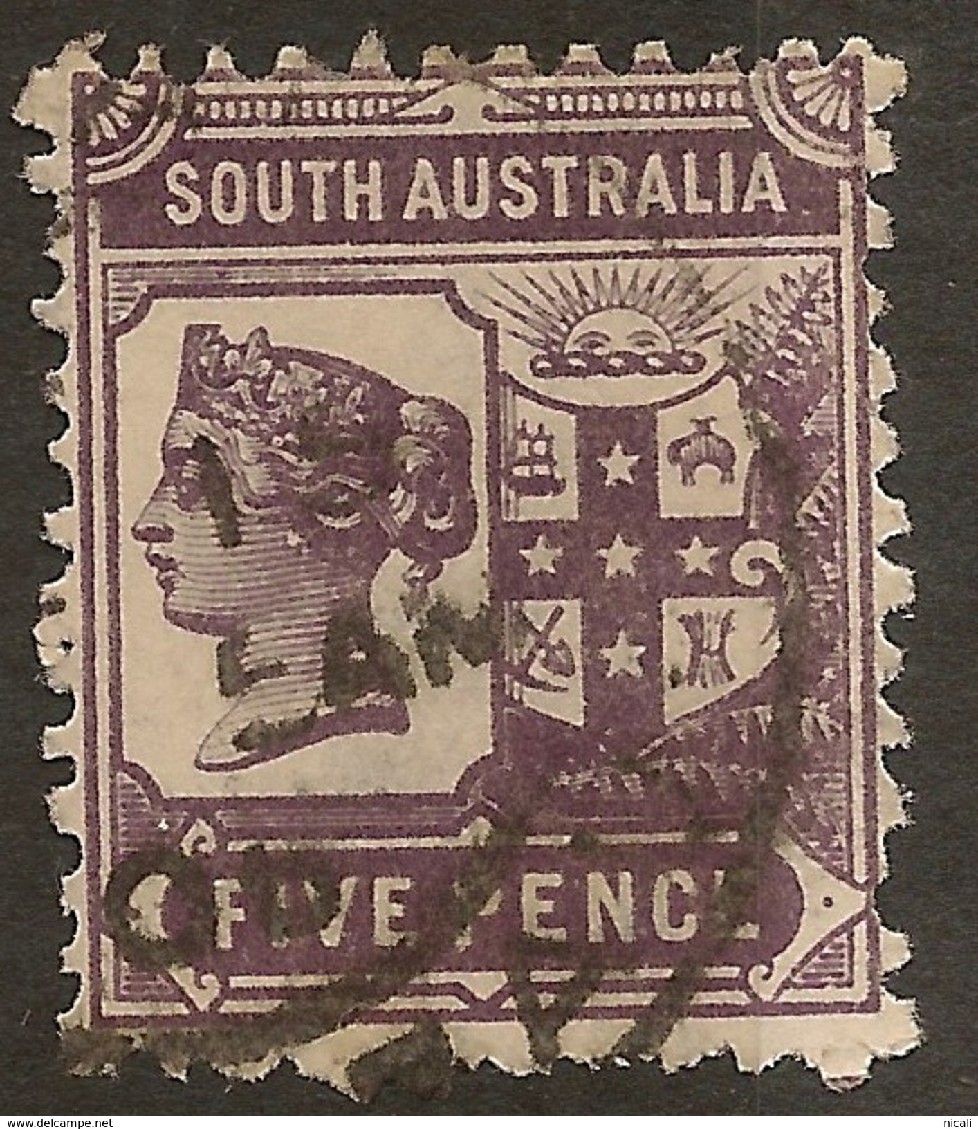 SOUTH AUSTRALIA 1894 5d QV SG 240 U #ABG369 - Lettres & Documents