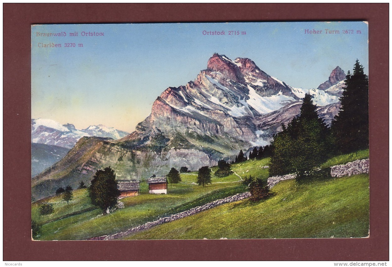 Glarus - BRAUNWALD Mit Ortstock - Braunwald