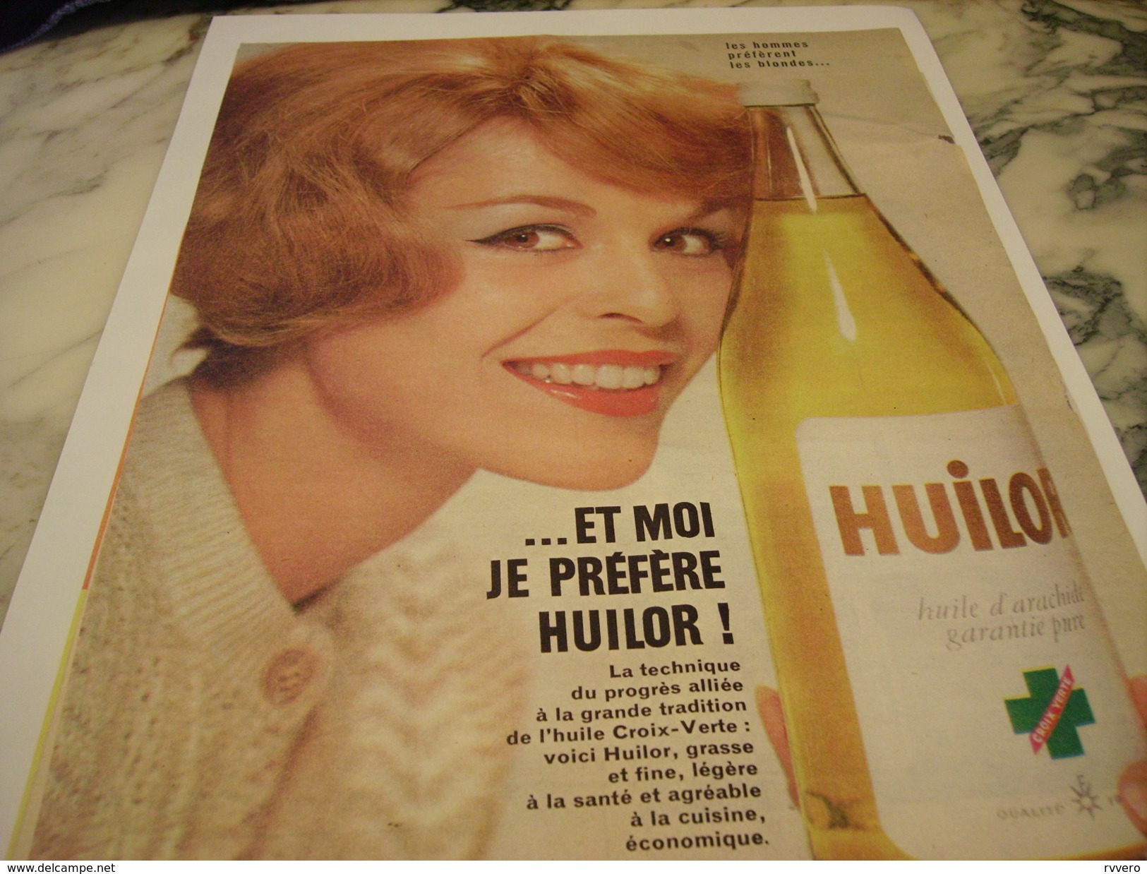 ANCIENNE AFFICHE  PUBLICITE  HUILOR ARACHIDE 1960 - Affiches