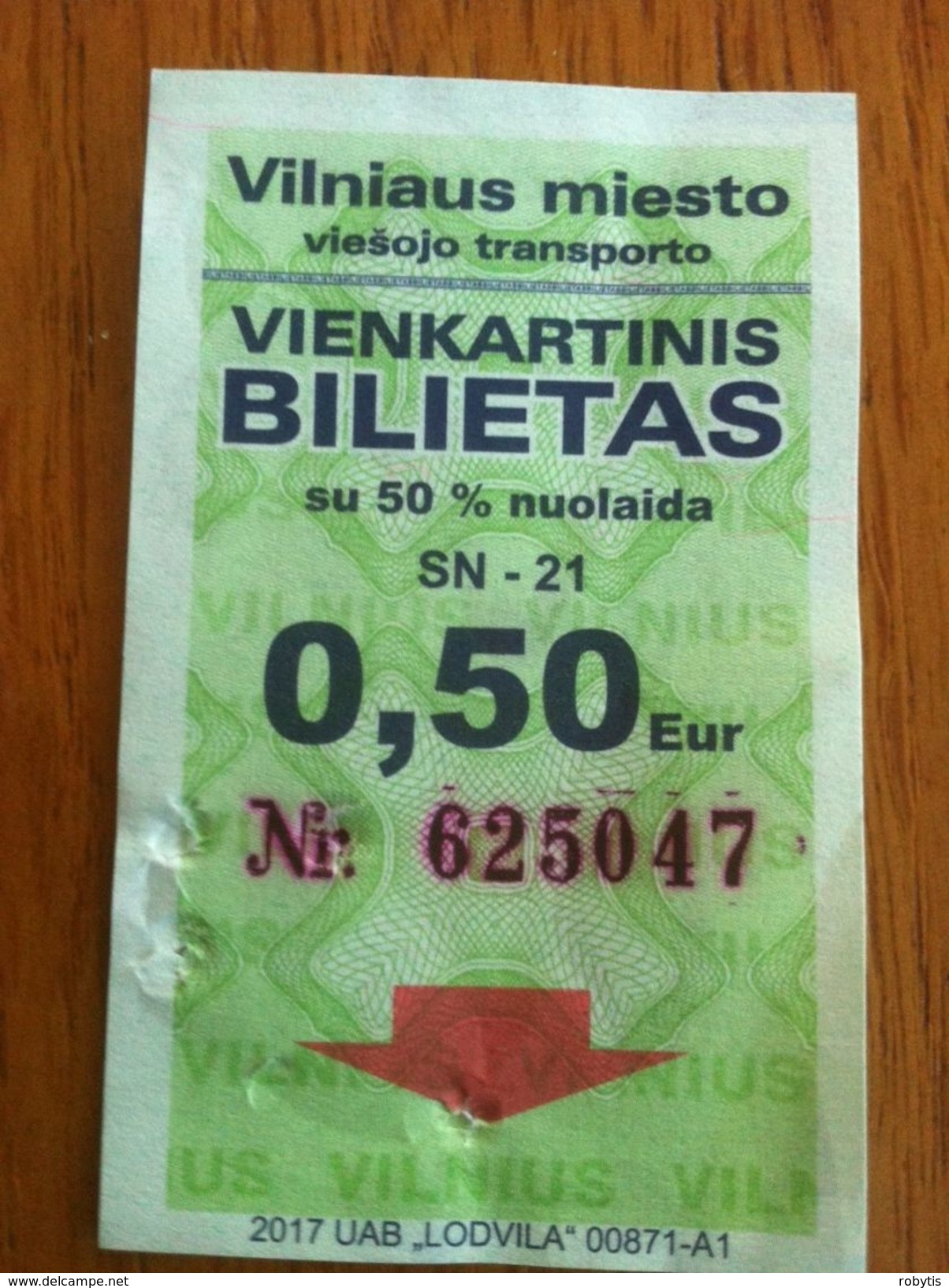 Lithuania Vilnius One Way Ticket - Bus 2017 - Europa