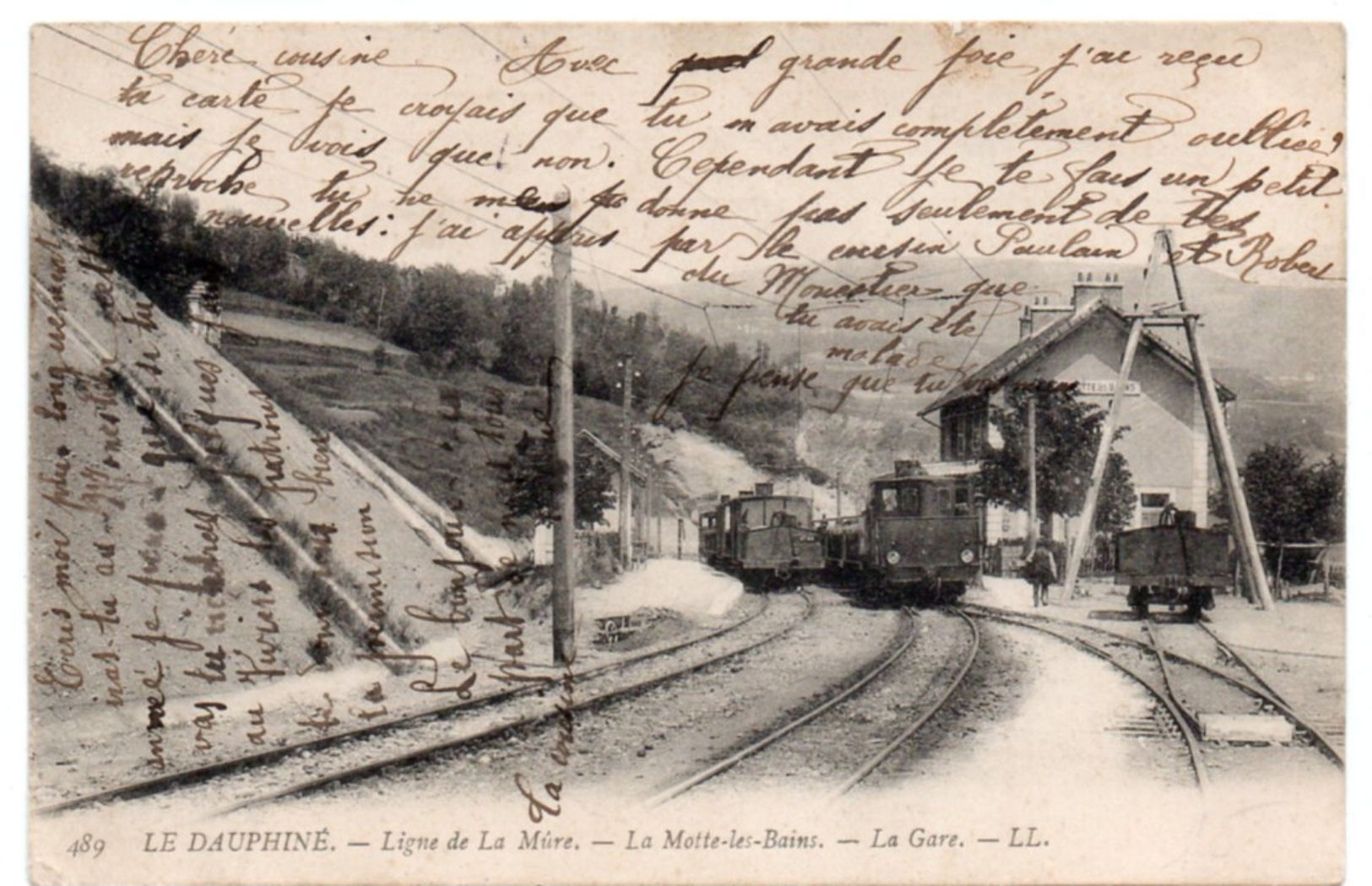 Isère - Ligne De La Mûre - LA MOTTE-les-BAINS - Trains En Gare - 1908 - Autres & Non Classés