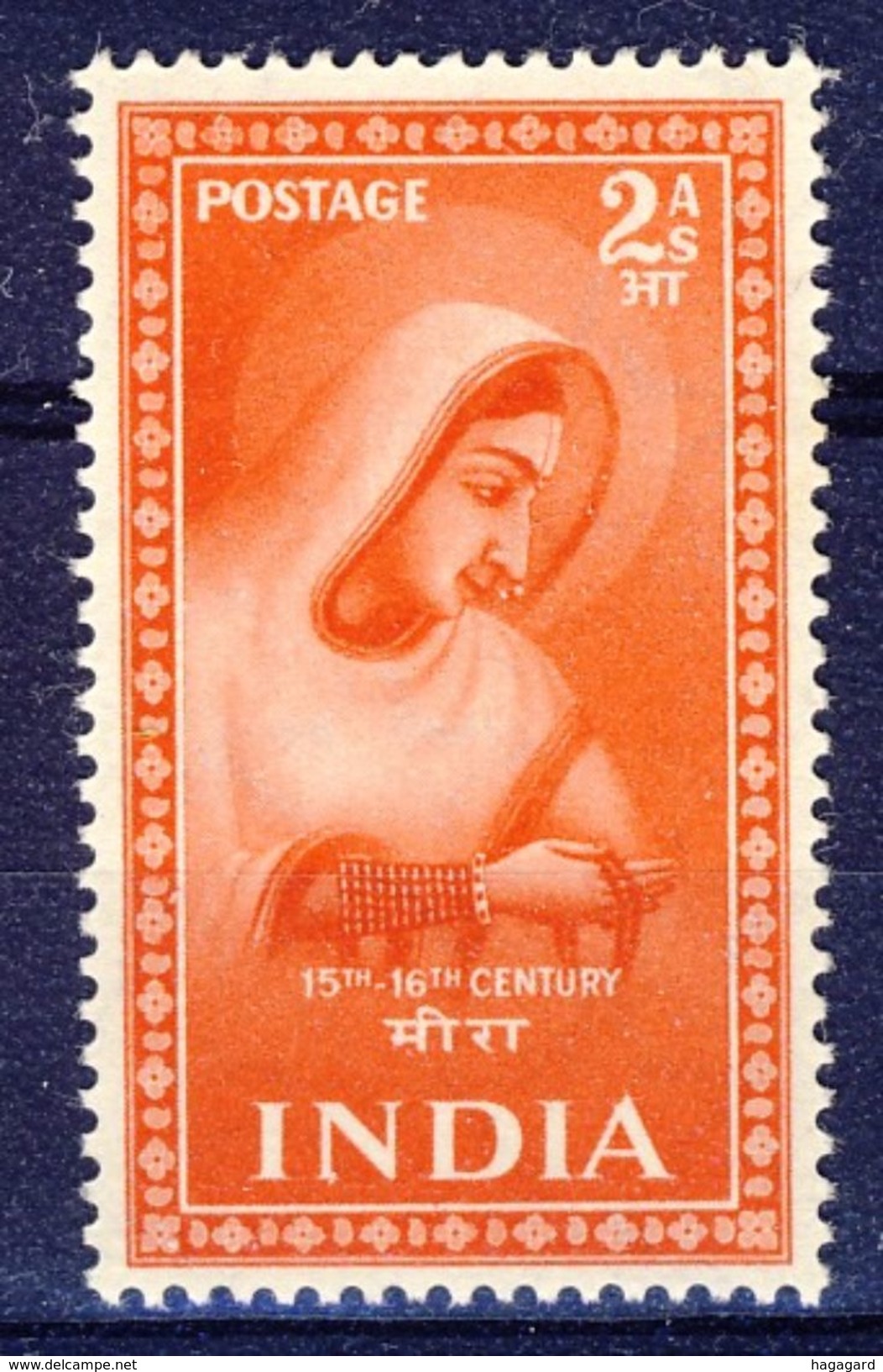 ++India 1952. Mira Bhai. Michel 223. MNH(**) - Unused Stamps
