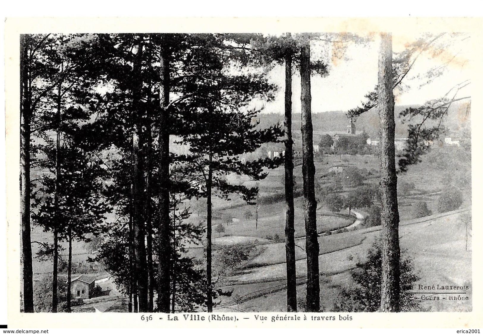 La Ville. Vue Générale De La Commune De La Ville à Travers Bois. - Otros & Sin Clasificación