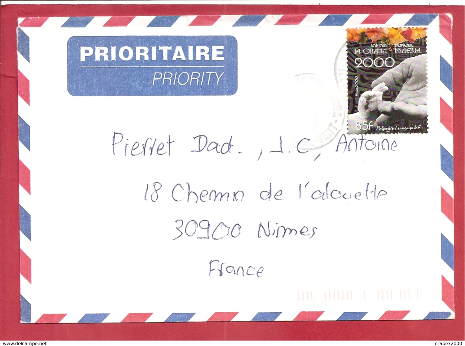 Y&T N°610  PAPEETE  Vers FRANCE 2000 - Lettres & Documents