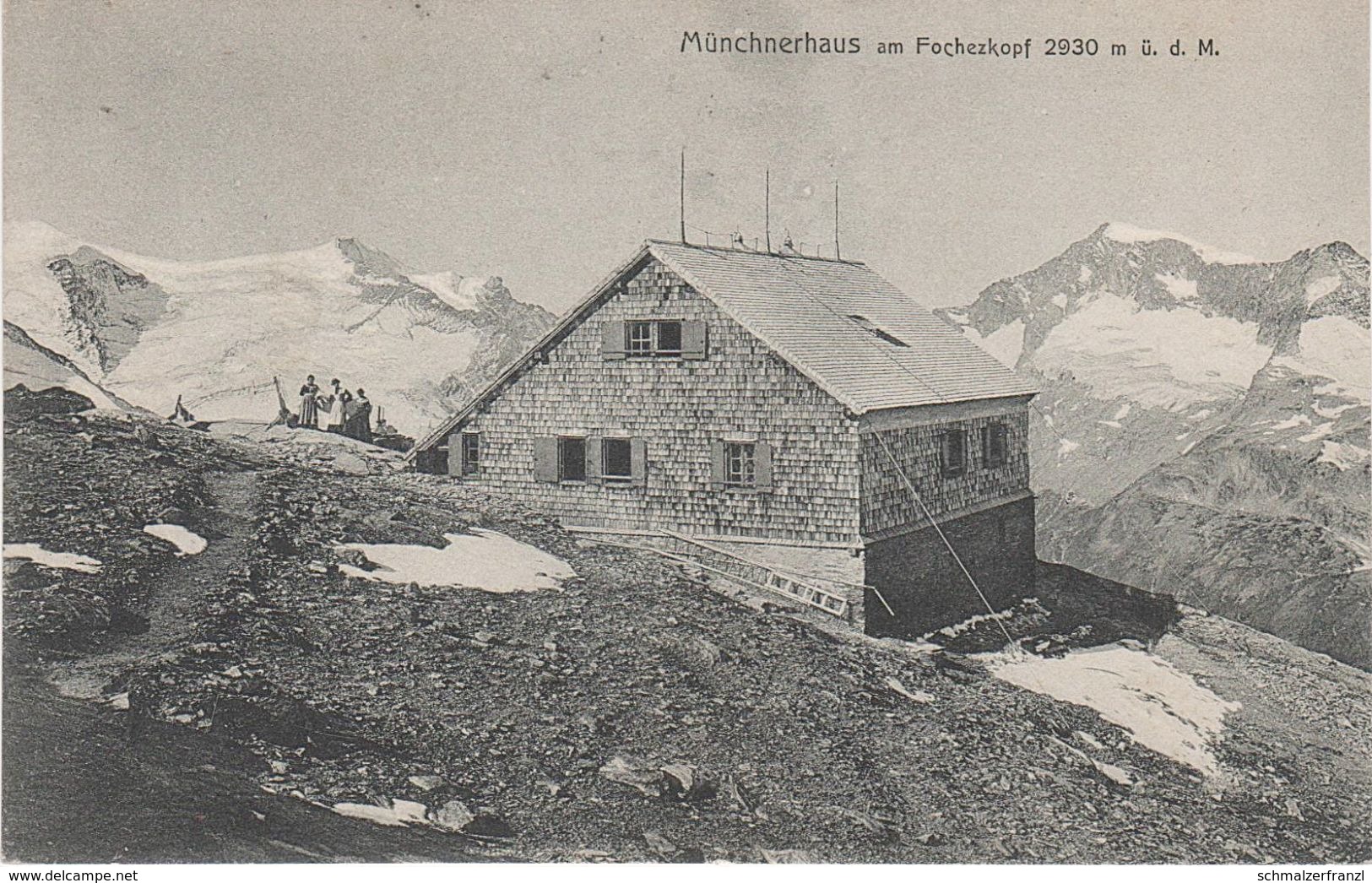 AK Münchnerhaus Münchner Heinrich Schwaiger Haus Hütte ? A Ferleiten Kaprun Fusch Bruck Großglocknerstraße Mooserboden - Obertauern