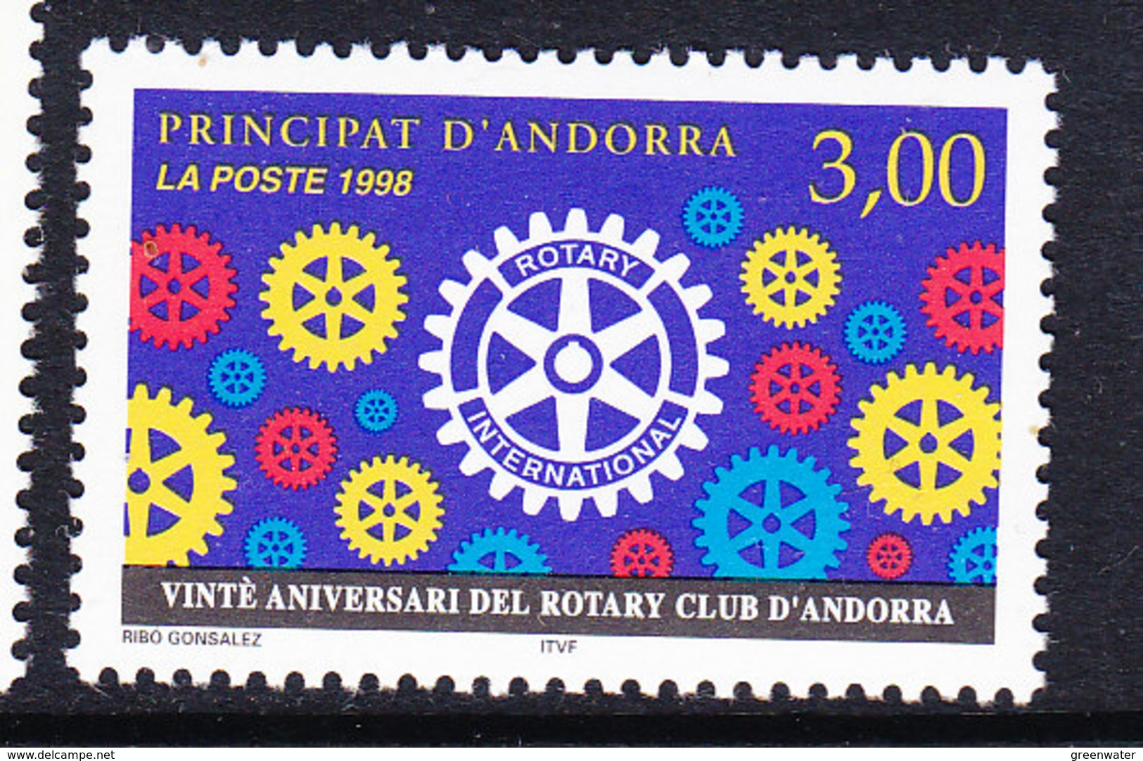 Andorra Fr 1998 Rotary 1v ** Mnh (36751I) - Unused Stamps