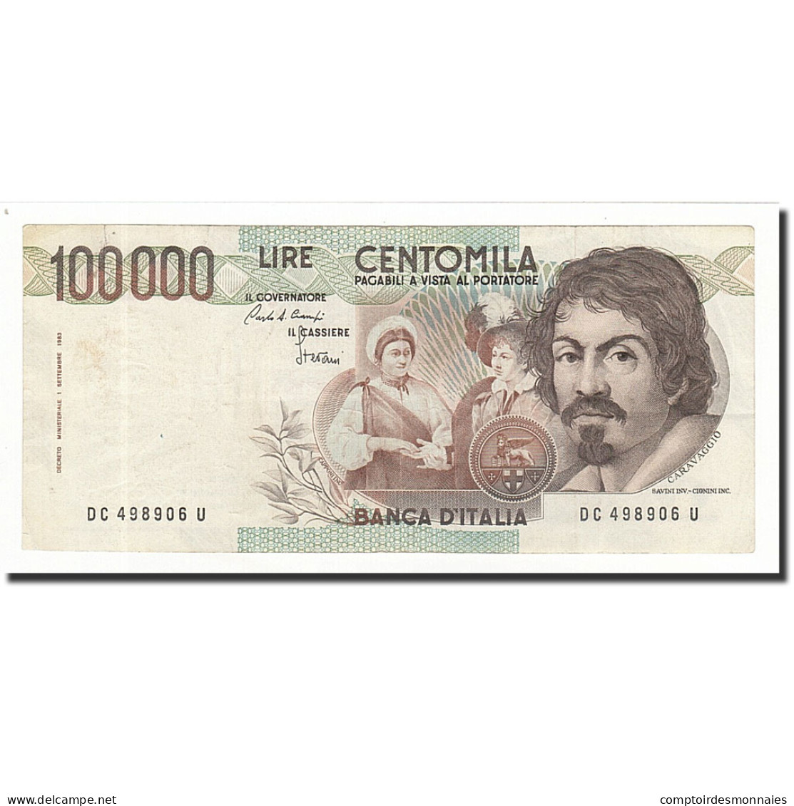 Billet, Italie, 100,000 Lire, 1983-09-01, KM:110a, TTB - 100000 Liras