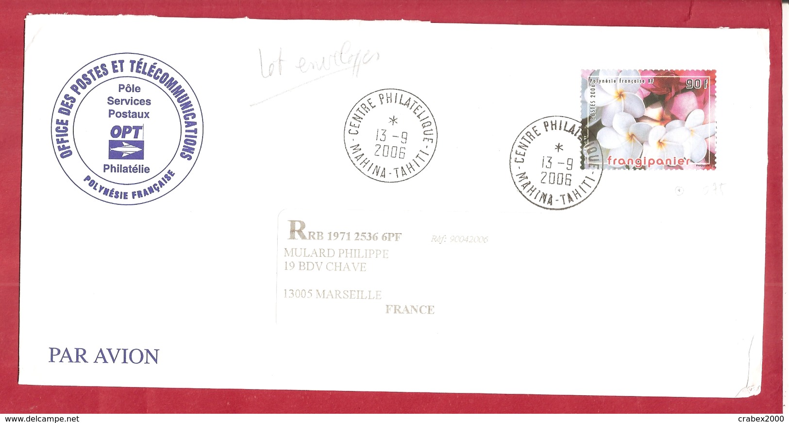 Y&T N°775  MAHINA   Vers FRANCE 2006 - Lettres & Documents