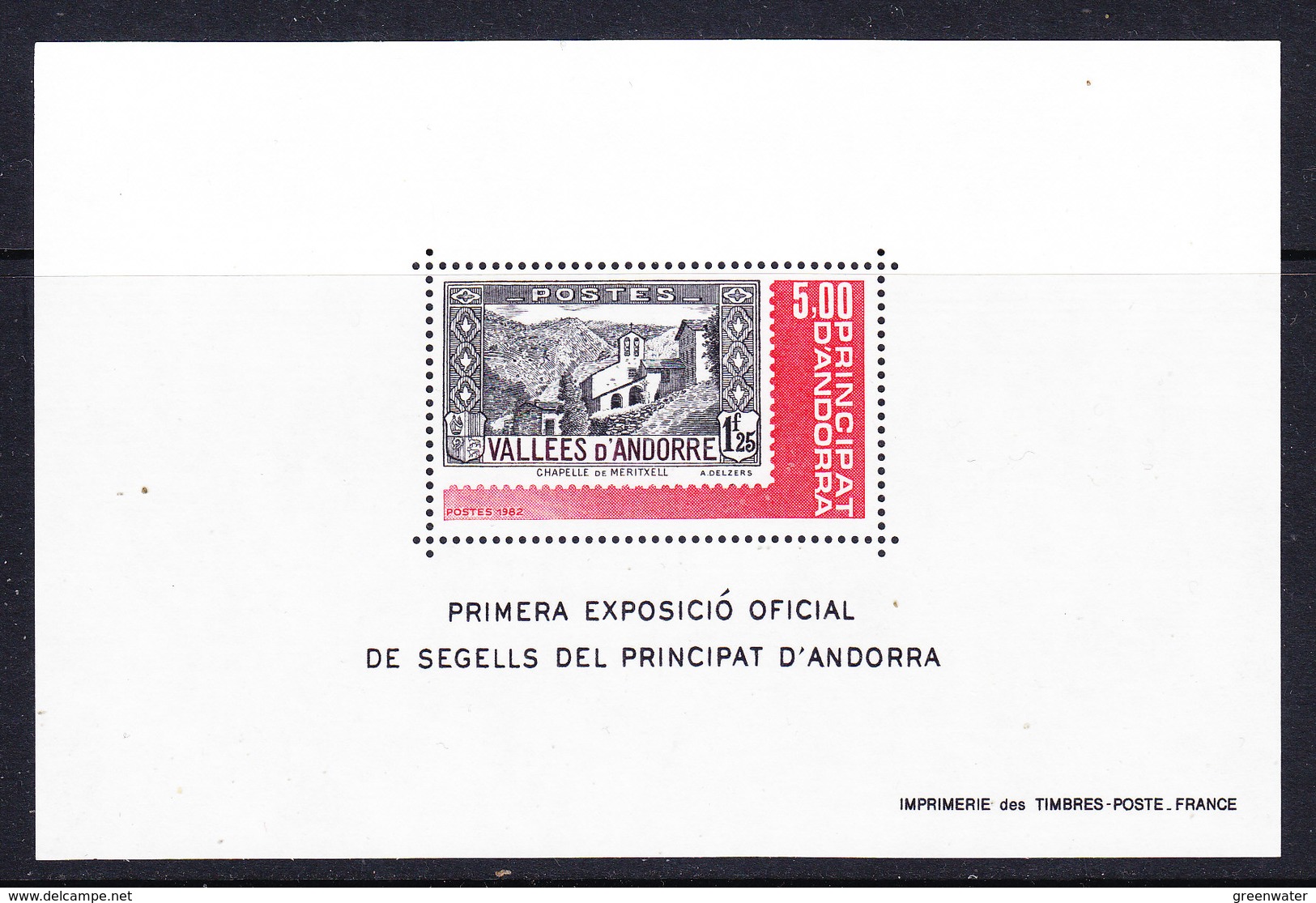 Andorra Fr. 1982 1st Philatelic Exhibition M/s ** Mnh (36752) - Blokken & Velletjes