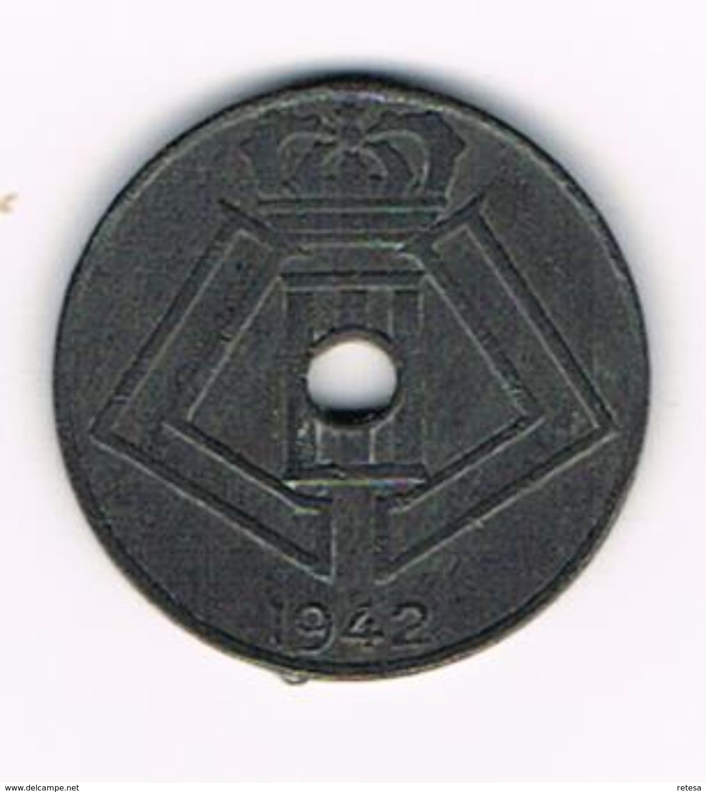 ) LEOPOLD  III  10 CENTIEM  1942 FR/VL - 10 Centimes