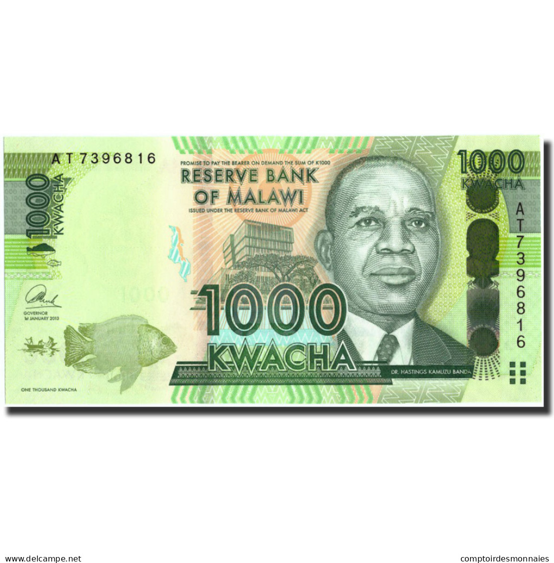 Billet, Malawi, 1000 Kwacha, 2013, 2013-01-01, KM:62, NEUF - Malawi