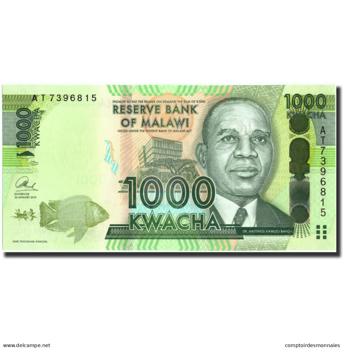 Billet, Malawi, 1000 Kwacha, 2013, 2013-01-01, KM:62, NEUF - Malawi