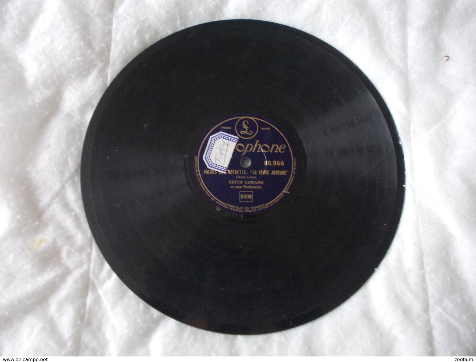 78T - Valse Des Dollars Et Valse De L'opérette La Veuve Joyeuse Par Edith Lorand - 78 Rpm - Gramophone Records